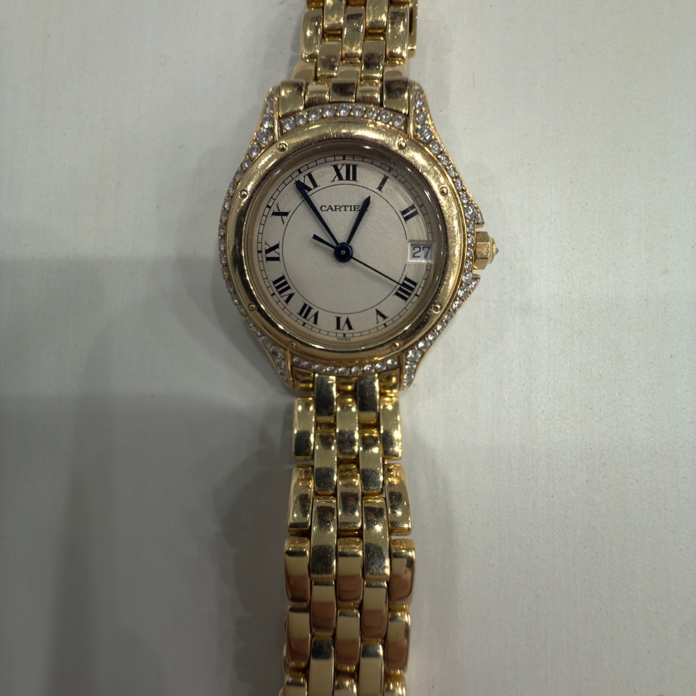 Cartier Gold Women's Panthere Watch with Crystal Details - Picture 6 of 10